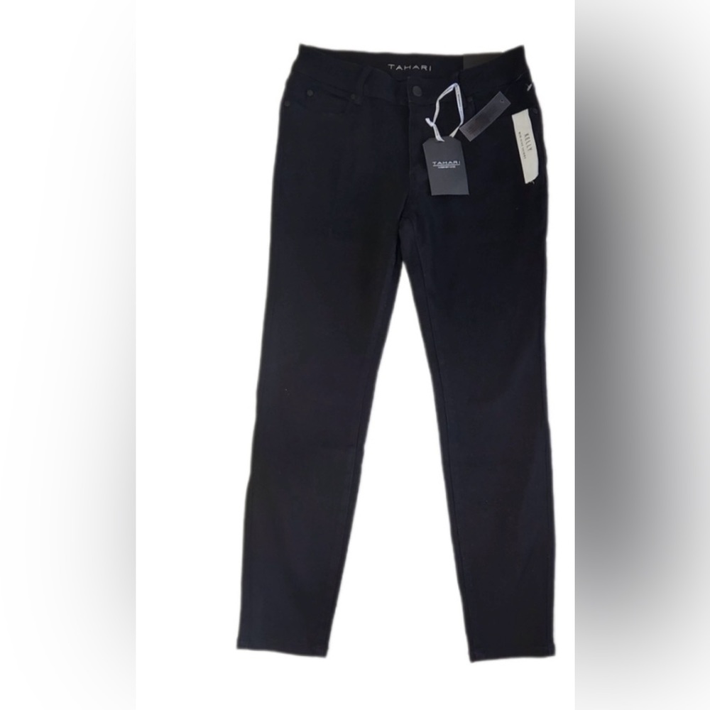 NWT New Designer Viral Tahari Kelly Mid Rise Skinny Jeans Black 18 Women’s